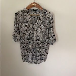 Express Snake Skin Blouse sz M